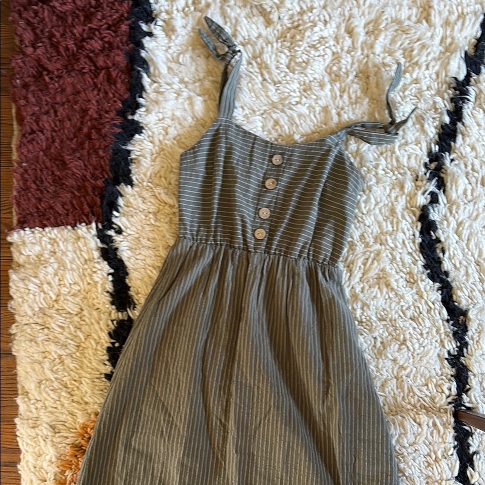 Olive striped Sun Dress